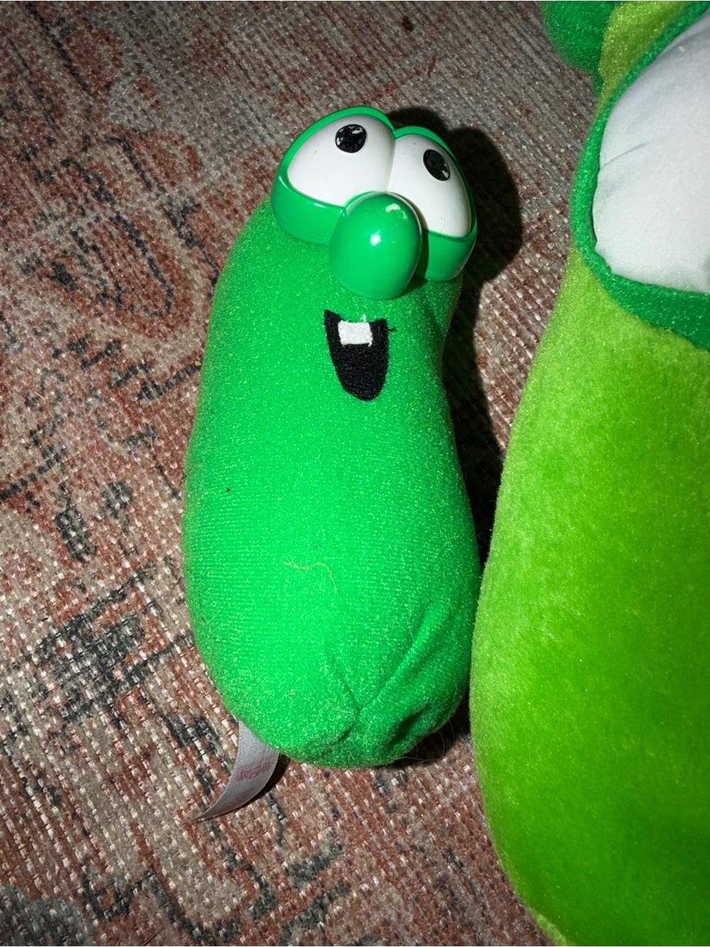 Vintage Veggie Tales Stuff Animals Laura Carrot Larry Cucumber Junior Asparagus - Picture 5 of 9
